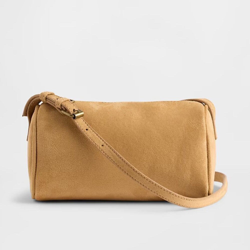 GAP Honey Brown Vegan Suede Barrel Bag/NWT